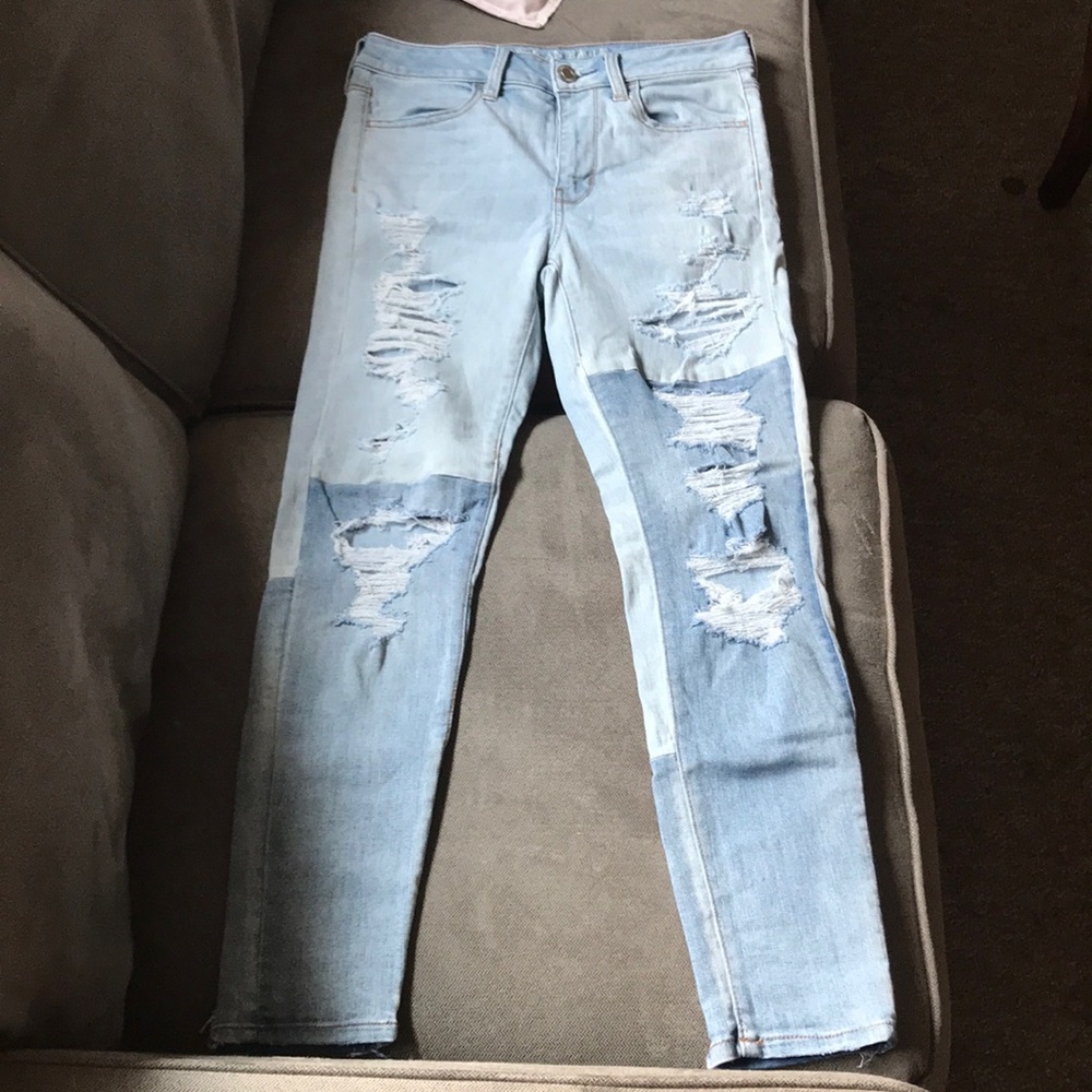 American Eagle dual color denim jeans!